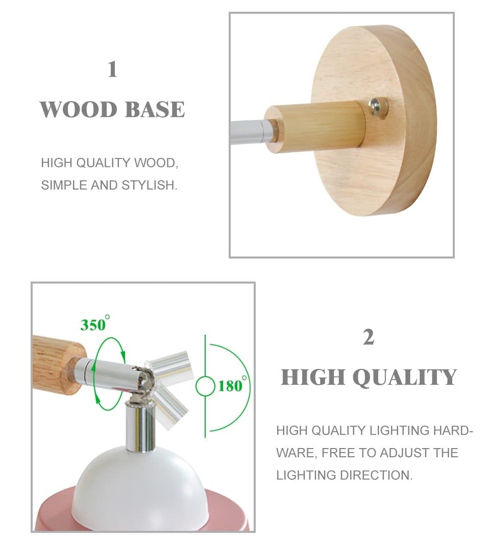 Luminária de parede com interruptor de corda - TwistGlow