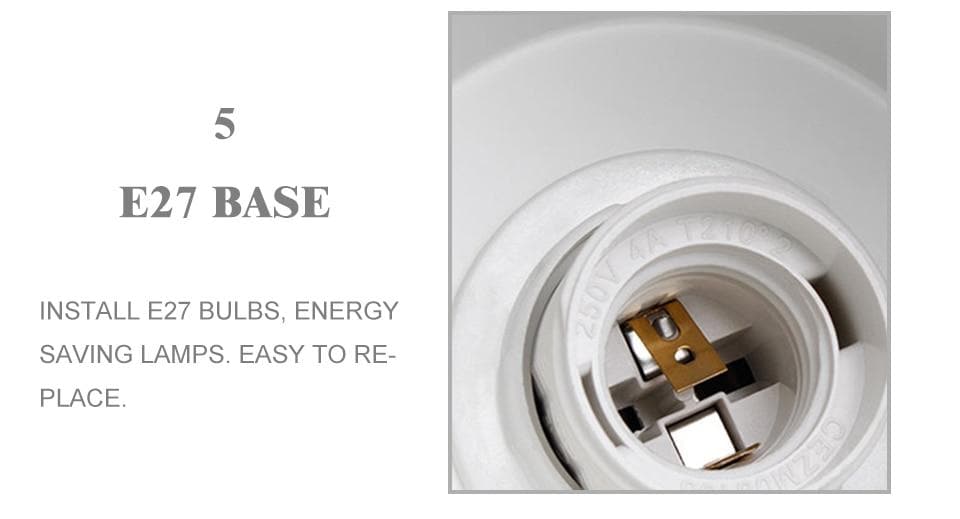 Luminária de parede com interruptor de corda - TwistGlow