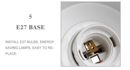 Luminária de parede com interruptor de corda - TwistGlow