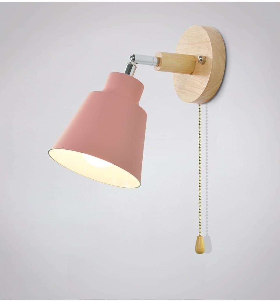 Luminária de parede com interruptor de corda - TwistGlow