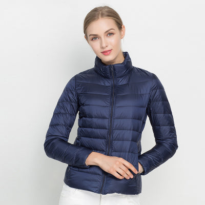 City Elegance Jaqueta de penas leve e impermeável