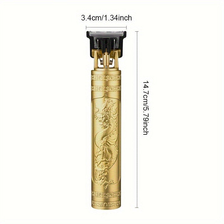 PROFESSIONAL RECHARGEABLE CLIPPER – VINTAGE STYLE FOR PRECISE TRIMMING-Gold-Nora Luxe