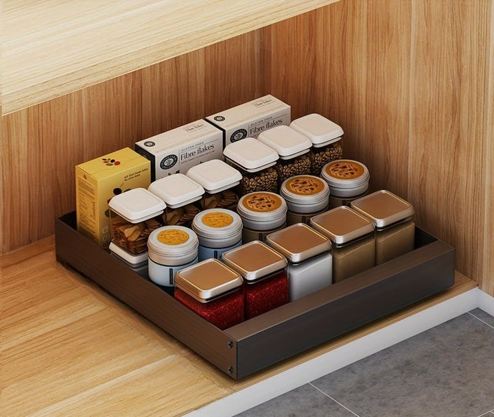 Pull-Out Kitchen Cabinet Organizer - Lina-Black-15.75 inches-Nora Luxe