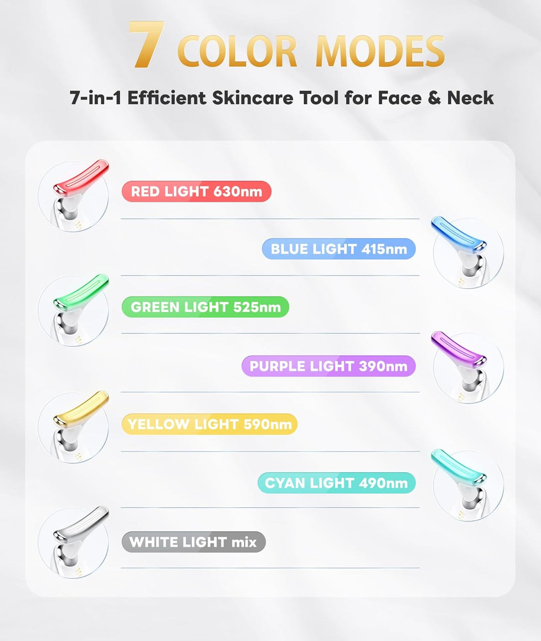 RadiantGlow 7-Color Facial Massager-Nora Luxe
