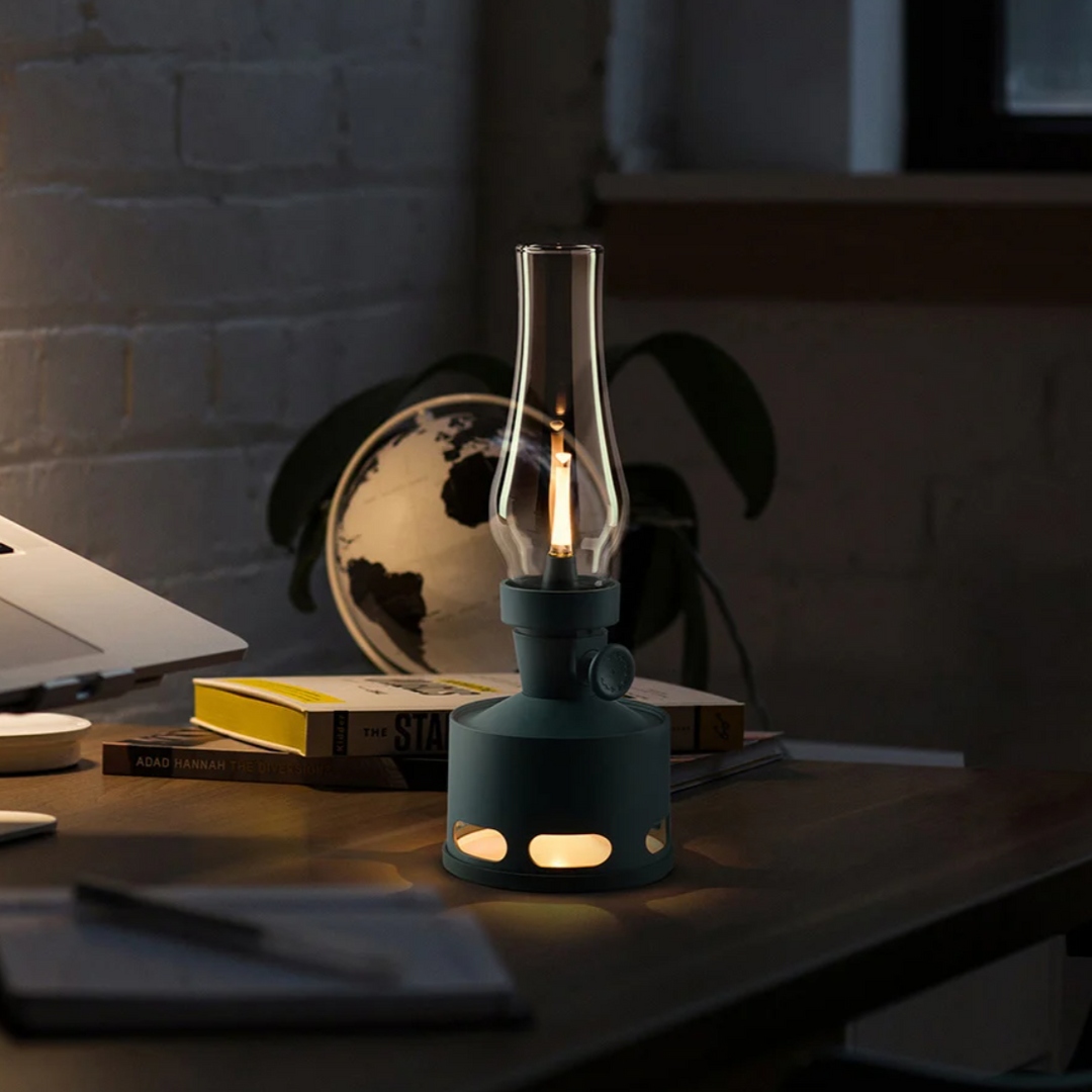 Rechargeable Vintage LED Lantern - LumaLantern-Green-Nora Luxe