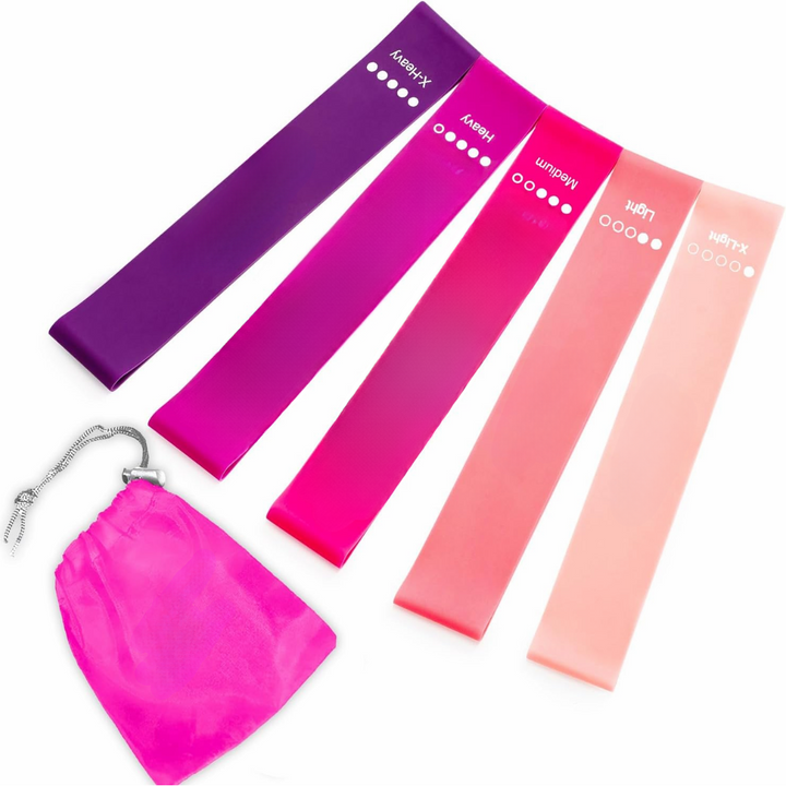 Resistance Bands Set – 5 Bands with Instructions and Storage Bag-Diverse colors-Nora Luxe