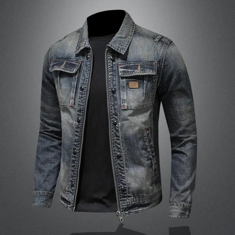 Retro denim jacket in vintage style – Jasper-S-Nora Luxe