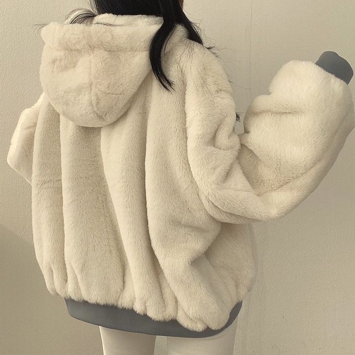 Reversible Ladies' Winter Coat with Hood - Isla-Blue-S-Nora Luxe