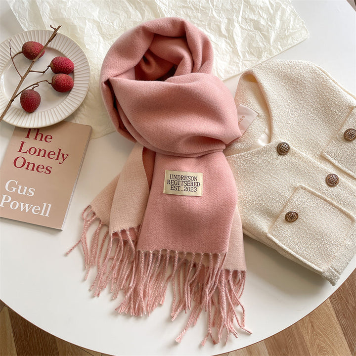 Reversible Pashmina Scarf - Elena-Light Pink-Nora Luxe