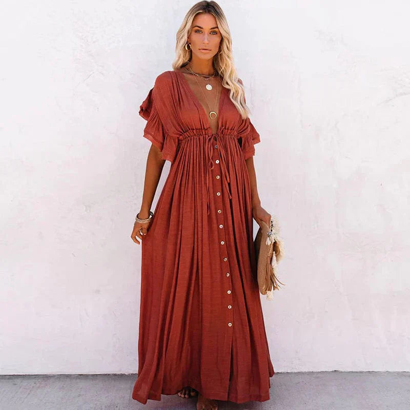 Vestido de Praia Longo Estiloso - Sophia