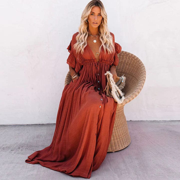 Vestido de Praia Longo Estiloso - Sophia