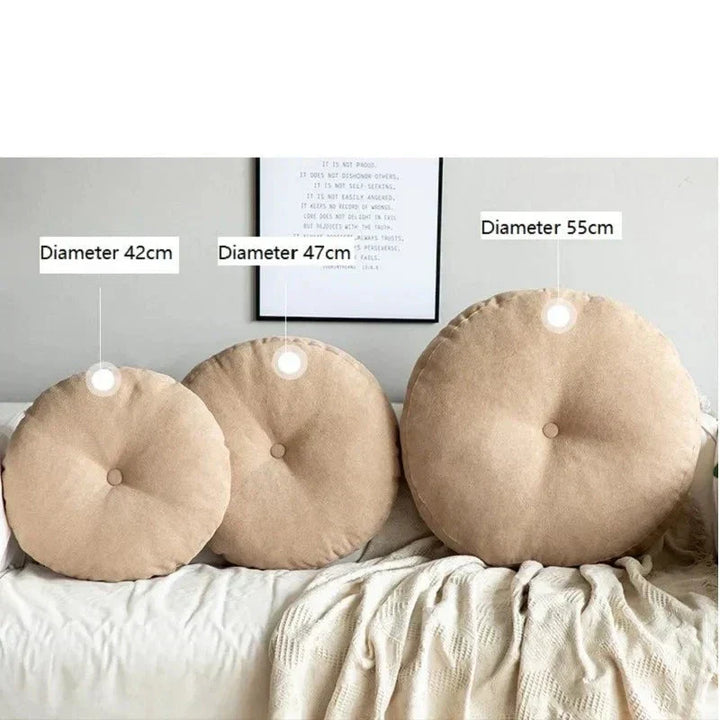 Round Meditation and Yoga Cushion - ZenCushion-Blue-16.54 in-Nora Luxe