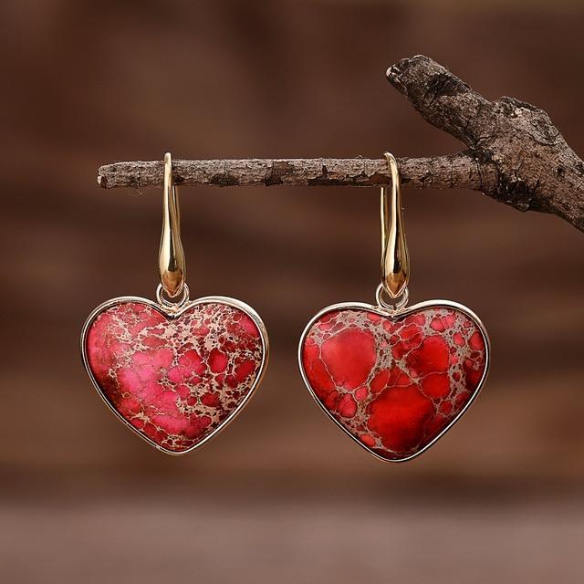 Ruby Essence Jasper Earrings – Sienna-Large-Nora Luxe