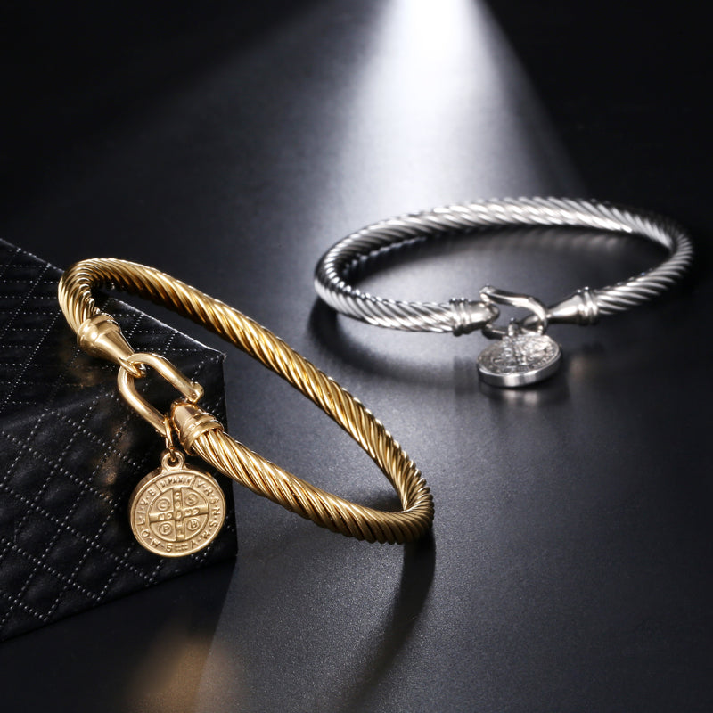 Saint Benedict Charm Bracelet - Benedetta-Gold-Nora Luxe