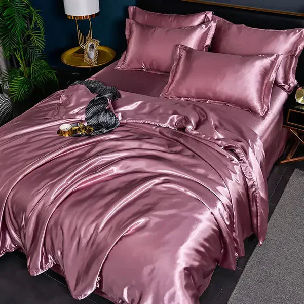 Satin Duvet Cover - Velora-78.74 × 90.55 in (2.0m Bed)-A-11-Nora Luxe