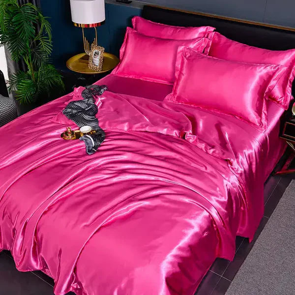 Satin Duvet Cover - Velora-78.74 × 90.55 in (2.0m Bed)-A-12-Nora Luxe