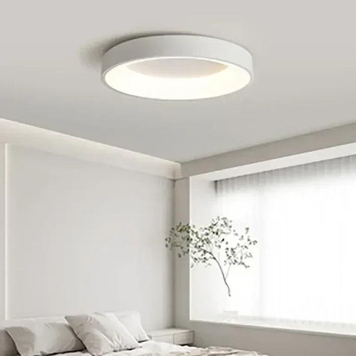 Scandinavian Round LED Ceiling Lamps - NordicGlow-White-Cold White-11.81 in-Nora Luxe