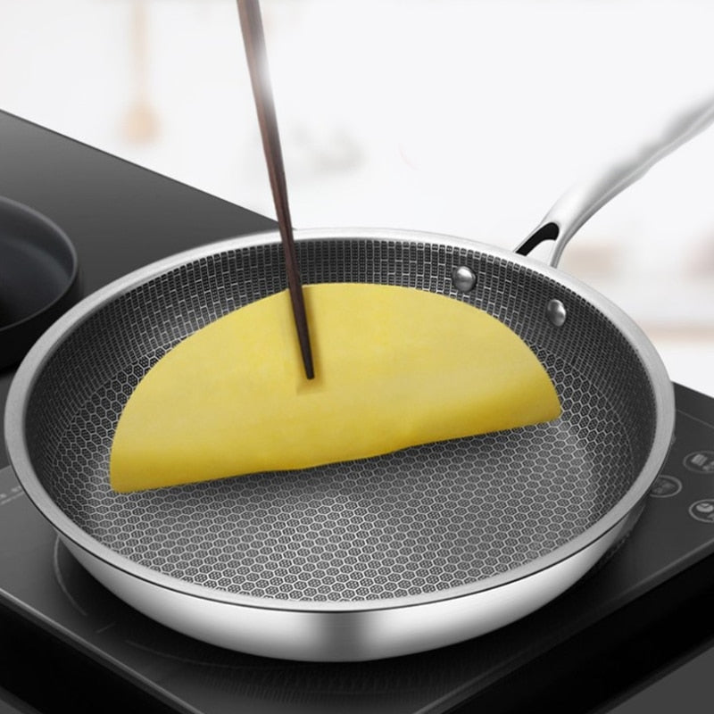 Scratch-resistant Stainless Steel Frying Pan with Non-stick Coating - ProCook Elite-Nora Luxe
