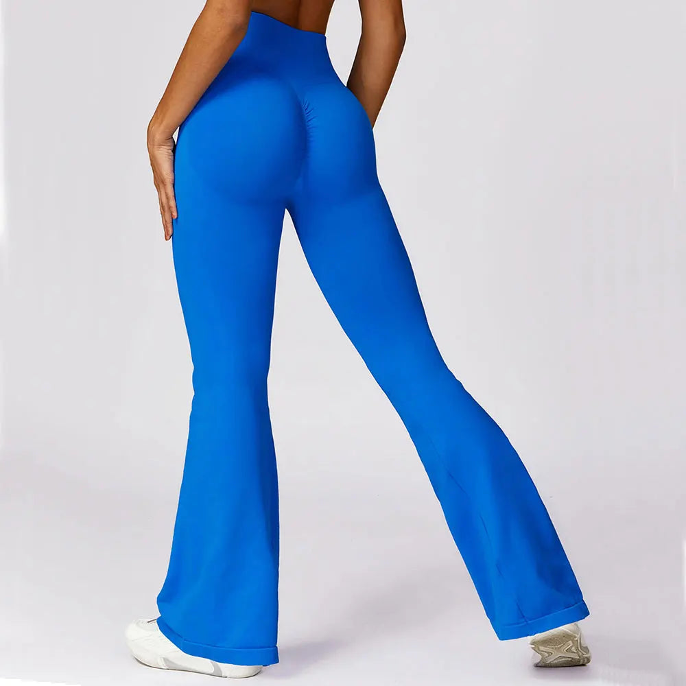Seamless Flared Yoga Legging - Elara-Black-S-Nora Luxe