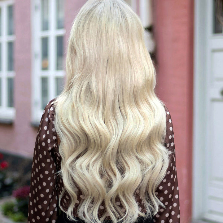 Seamless Hair Extension Strip – SilkLine (Light Ash Blonde 60B)-Nora Luxe