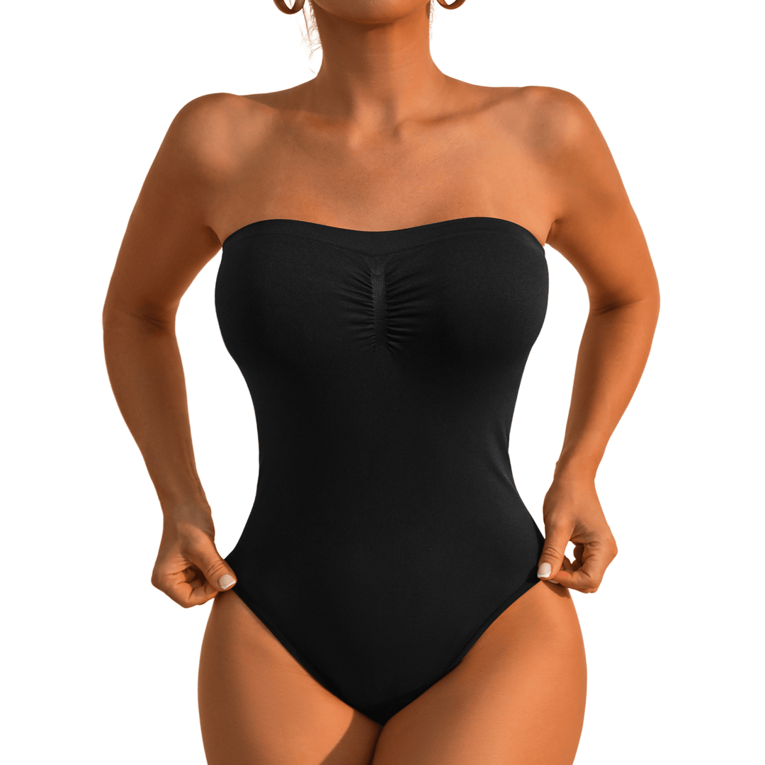 Seamless Strapless Shaping Bodysuit with Brief – Élise-S-State of Style