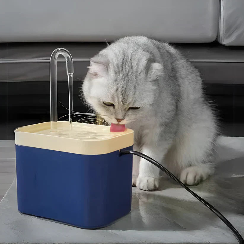 Silent Automatic Water Fountain for Cats - PureFlow-Blue-Nora Luxe