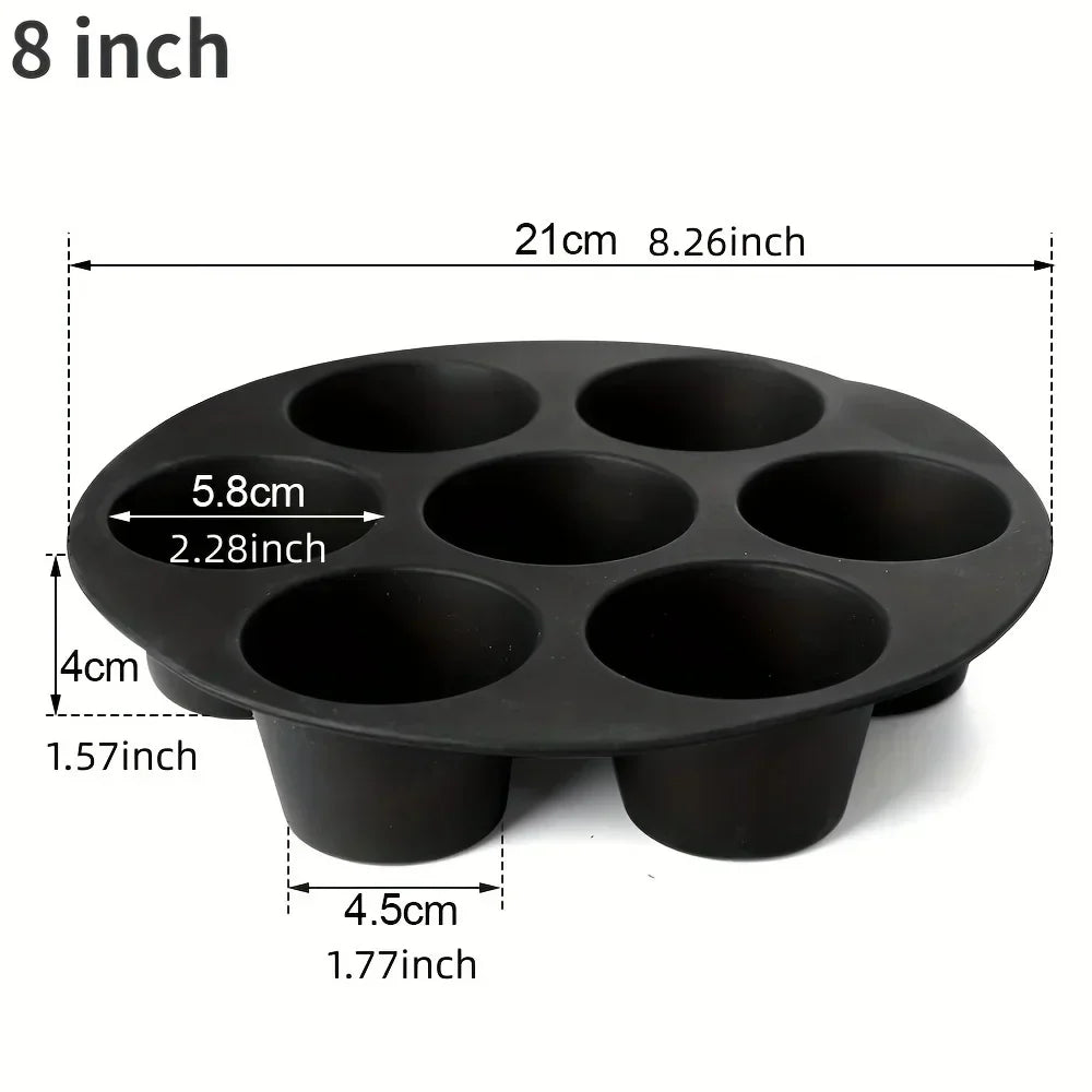 Silicone Baking Mold for Microwave and Air Fryer - FlexiBake-7.09 in-Nora Luxe