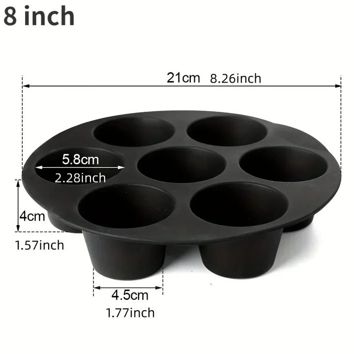 Silicone Baking Mold for Microwave and Air Fryer - FlexiBake-7.09 in-Nora Luxe