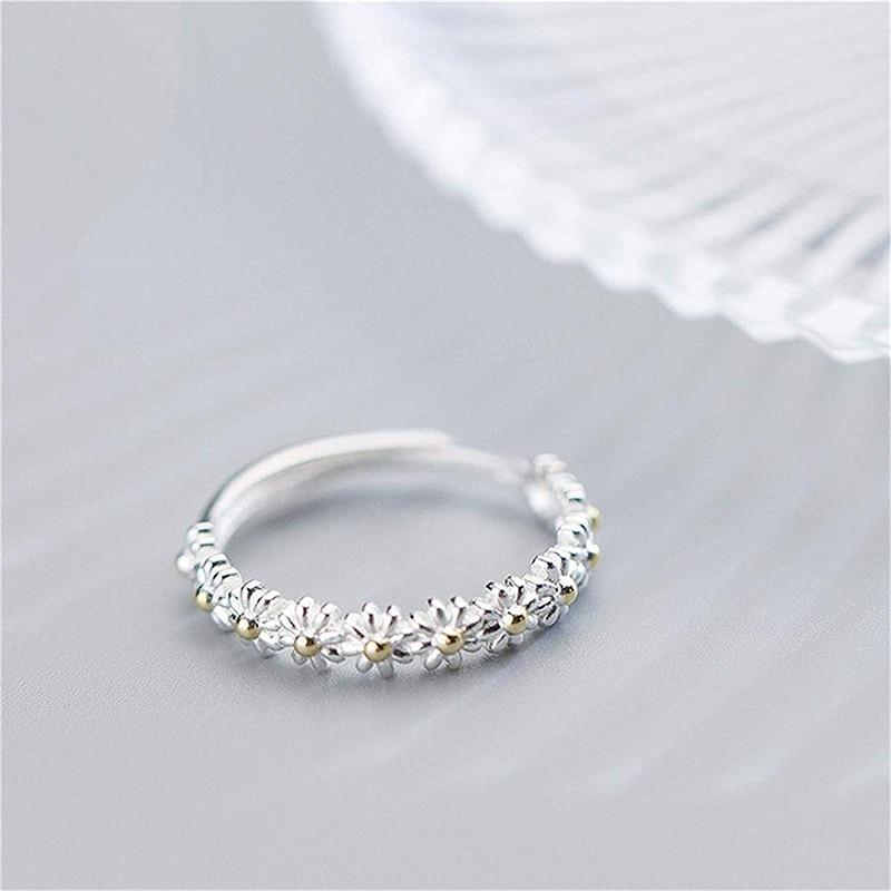 Silver Flower Ring - Aylin-Nora Luxe