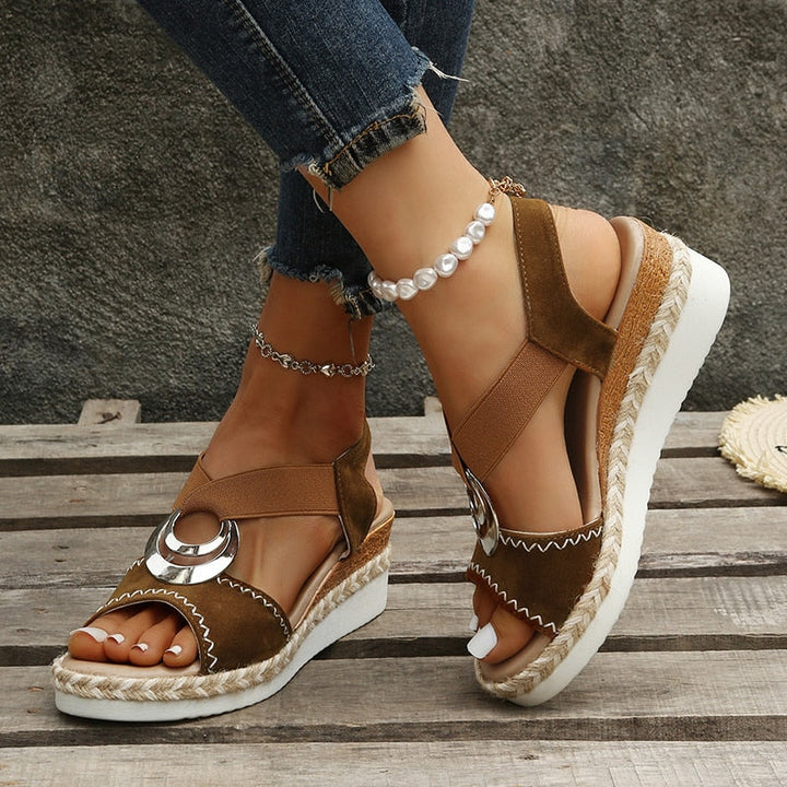 Sleighback Sandals with Snake Print – Viperra-Gold-35-State of Style
