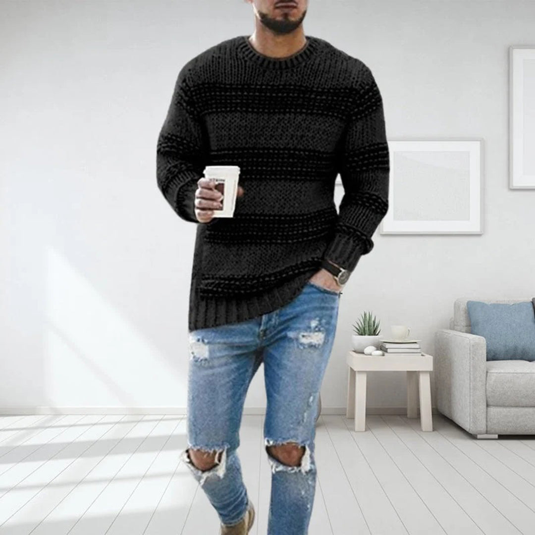Soft and Comfortable Men's Sweater - Finn-Black-S-Nora Luxe