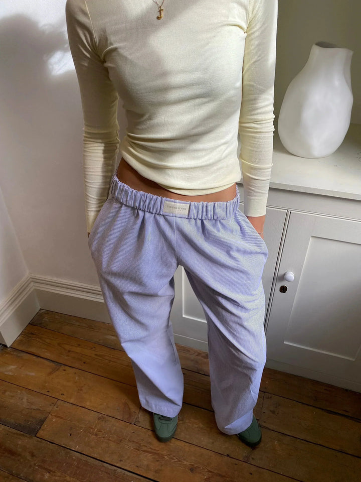 Soft Organic Cotton Lounge Trousers – Sienna-Dark blue-XS-Nora Luxe