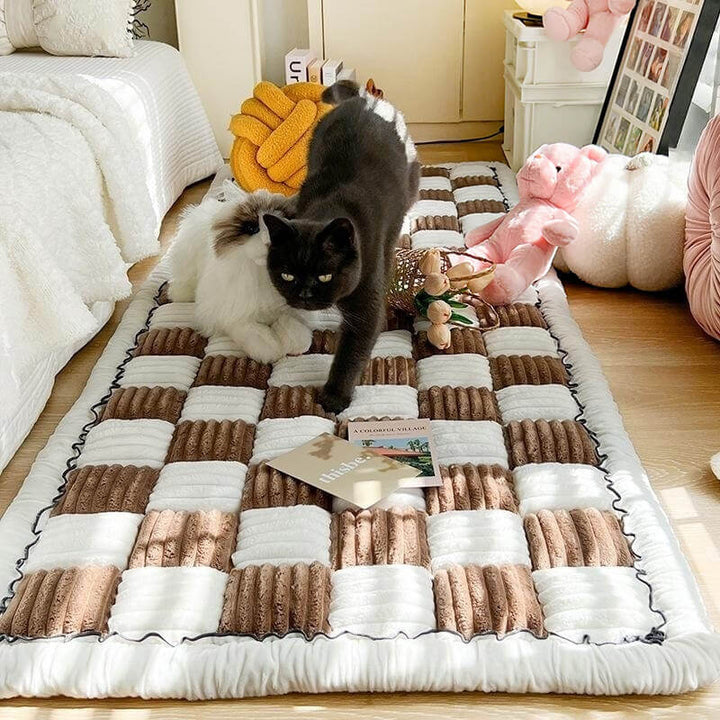 Soft Pet Blanket - CozyCover-Brown/White-27.56 inches x 59.06 inches-Nora Luxe