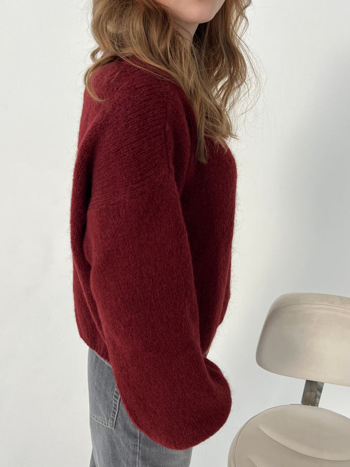 Soft Women's Sweater with Loose Fit - Aurena-Blue-XS/S-Nora Luxe