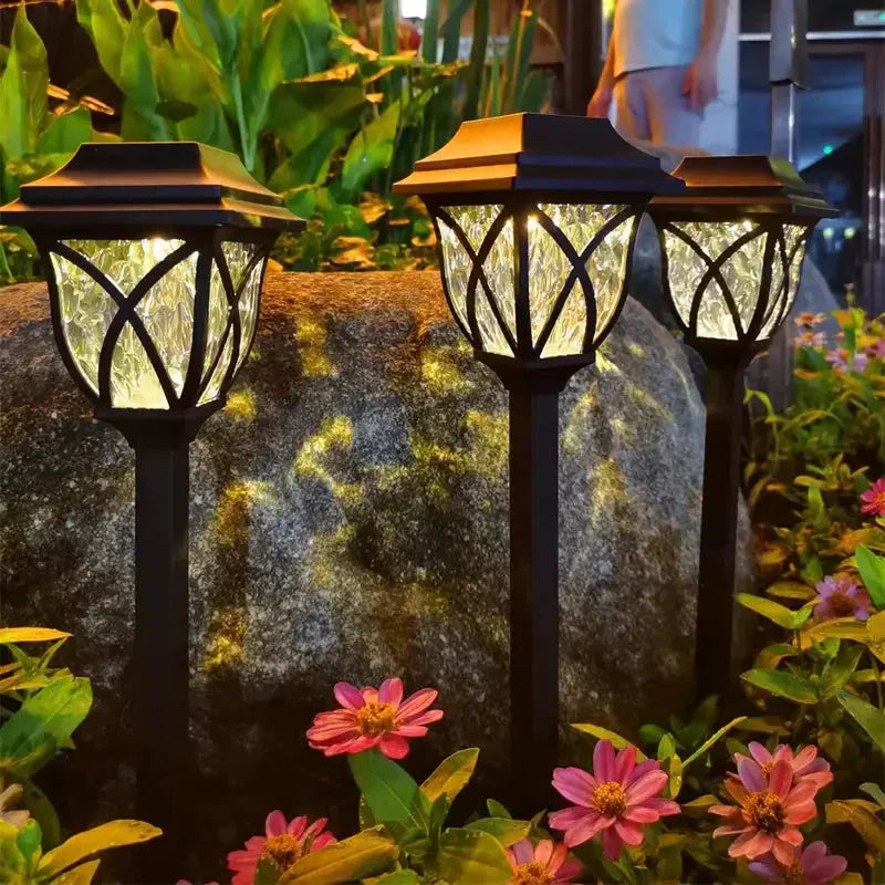 Solar Garden Lighting with Natural Enchantment - LunaGlow-White-B 300MAH-Nora Luxe