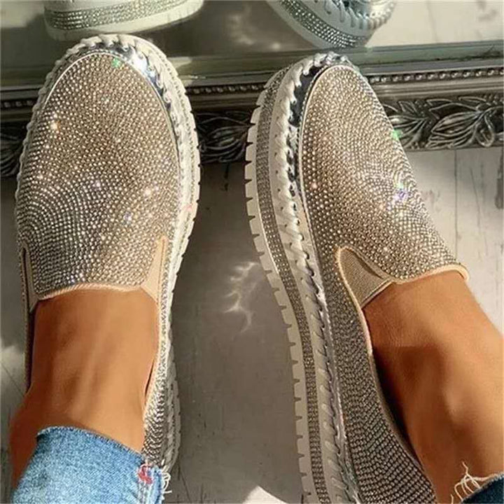 Sparkling ladies' loafers with comfort sole – Teyla-Black-3-Nora Luxe