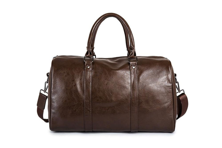 Large-Capacity Leather Travel Duffel – Lightweight & Durable Carry-On Bag