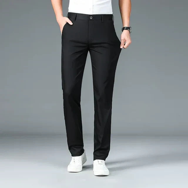Straight Leg Trousers - Thijs-Black-29-Nora Luxe