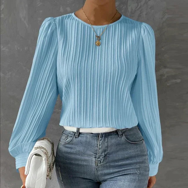 Stylish Comfortable Women's Sweater - Evelina-Blue-S-Nora Luxe
