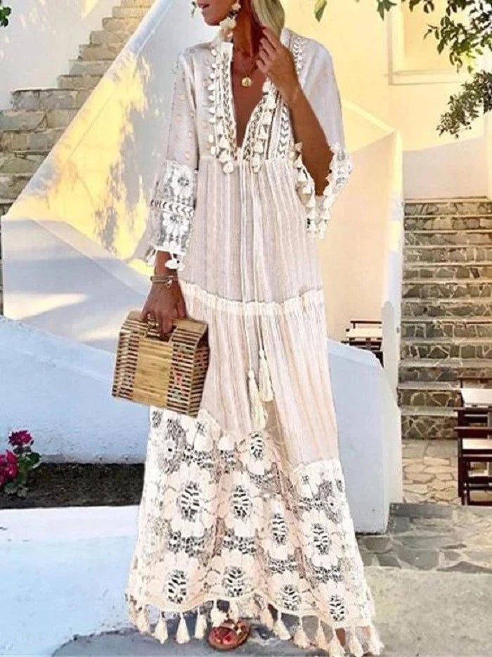 Stylish figure-hugging lace dress for women – Elina-White-S-Nora Luxe