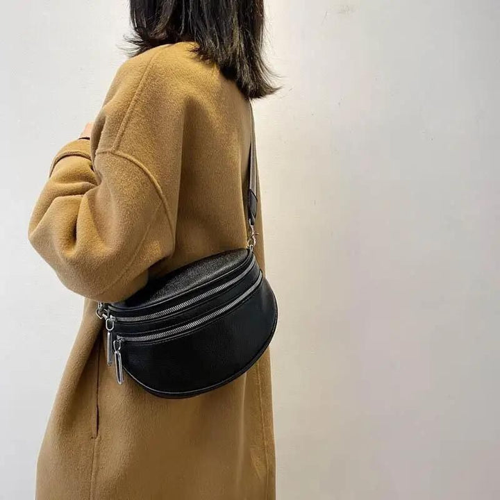 Stylish Handbag - Isla-Black-9.84 × 7.87 × 3.74 in-Nora Luxe
