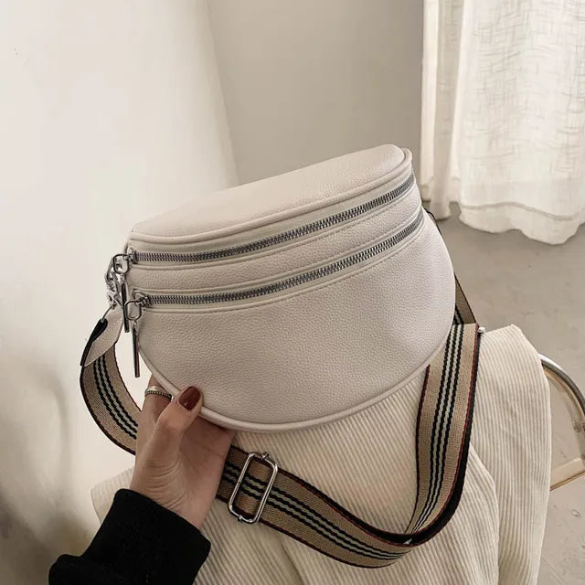 Stylish Handbag - Isla-White-9.84 × 7.87 × 3.74 in-Nora Luxe