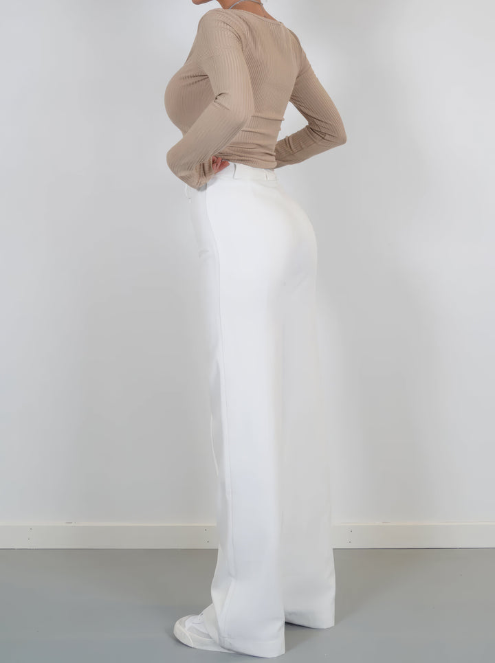 Stylish High-Waisted Trousers - Luna-Black-S-Nora Luxe