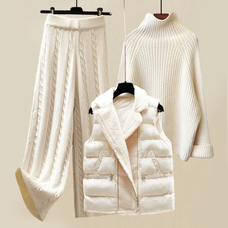 Stylish Knitted Clothing Set - Sofie-Trousers-S-Nora Luxe