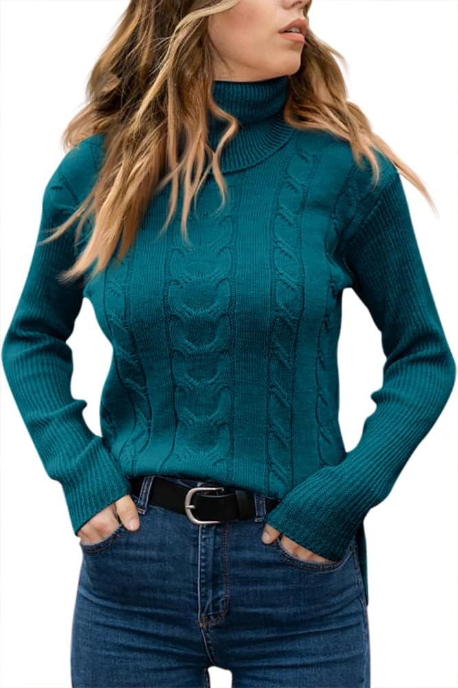 Stylish Knitted Women's Turtleneck - Denise-Apricot-S-Nora Luxe