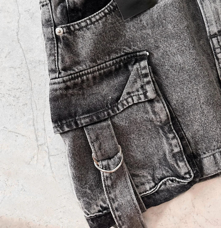 Stylish Ladies' Denim Skirt - Celeste-Black-S-Nora Luxe