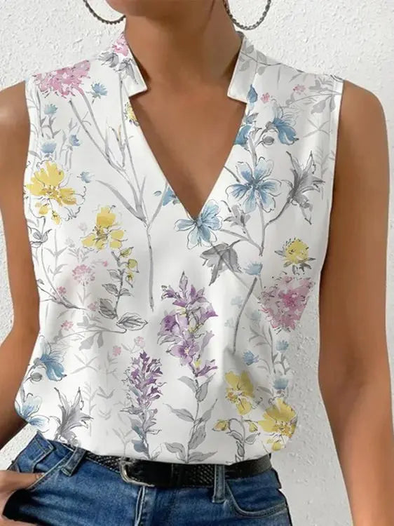 Stylish ladies' summer blouse with a flowing fit – Rania-Purple-S-Nora Luxe