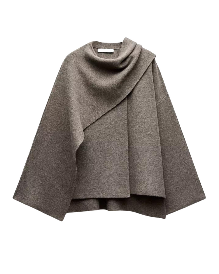 Stylish Ladies Winter Poncho - Ella-Dark blue-S-Nora Luxe