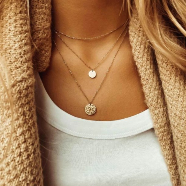 Stylish Layered Necklace - Aurora-Silver-Nora Luxe