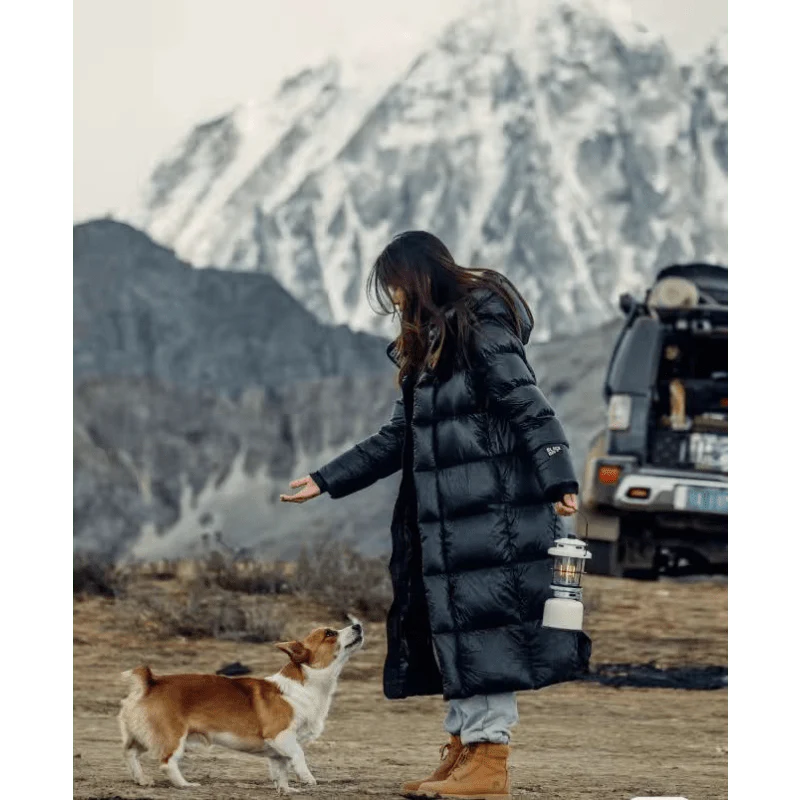 Stylish Long Quilted Winter Coat for Women - Mila-Black-S-Nora Luxe